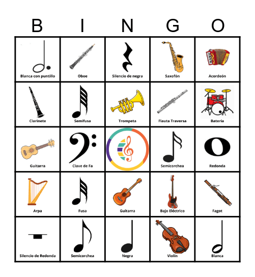 Bingo Musical Bingo Card