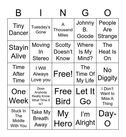 What Movie Phil? Bingo Card