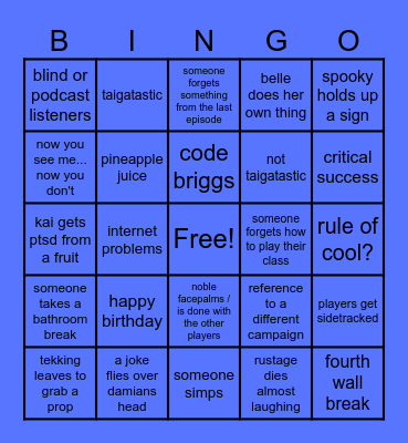Rustage DnD: Marines Bingo Card