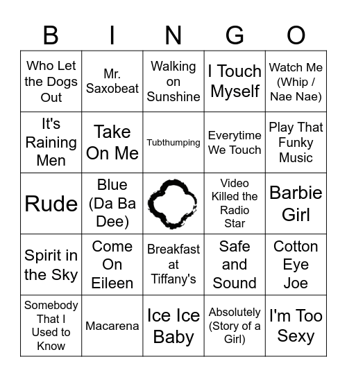 One Hit Wonders Bingo Card
