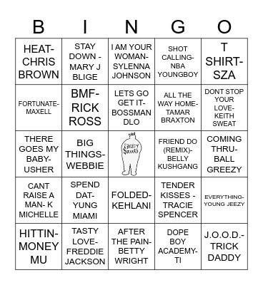 TRAP R&B BINGO Card