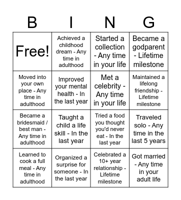Aubrey Bingo card Bingo Card