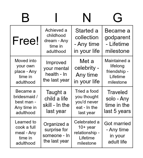 Aubrey Bingo card Bingo Card