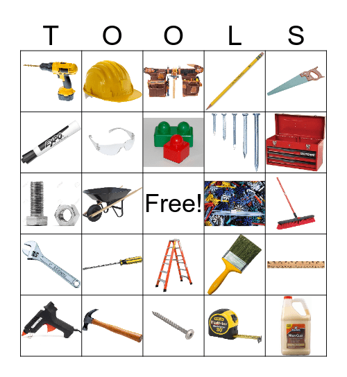 Tools Bingo Card