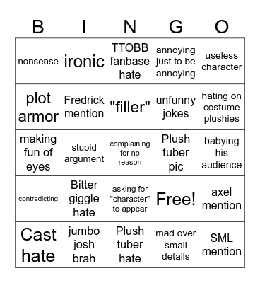 TTOBB TALKS BINGO Card
