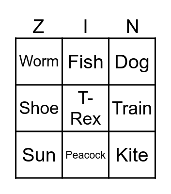 Mariam Zingo Board Bingo Card