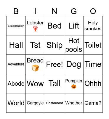 Nonna bingo card Bingo Card