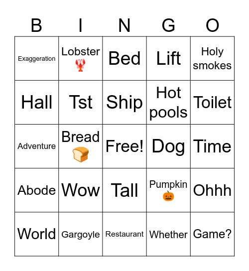 Nonna bingo card Bingo Card