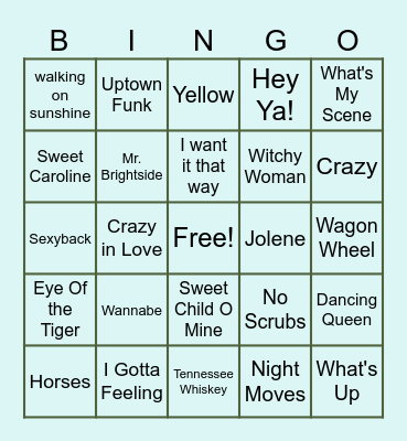 Well Known Classics Bingo Card