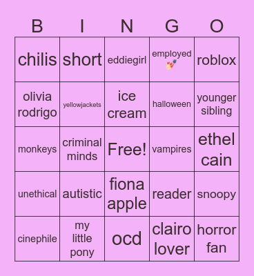 juli bingo Card