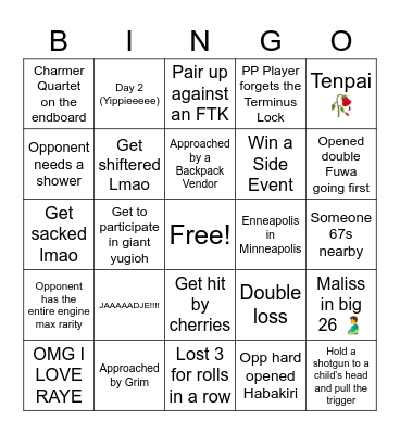Minneapolis NAWCQ Bingo Card