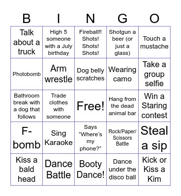 Birthday Bingo Card
