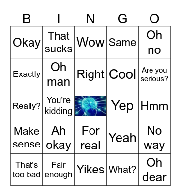Pop-in Comments Bingo Card