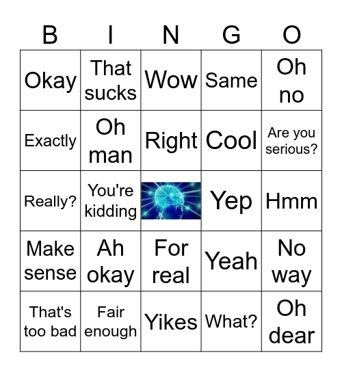 Pop-in Comments Bingo Card