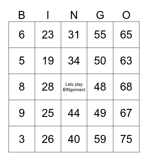 BINgonnect Day 09.07.2026 - Bingo Card