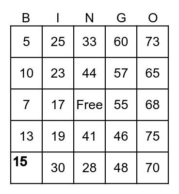 Riderjohn 0907 7526 750 Bingo Card