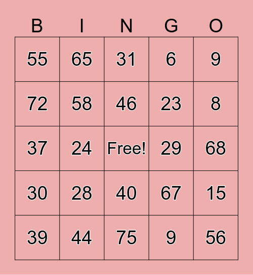 ATHENA Bingo Card
