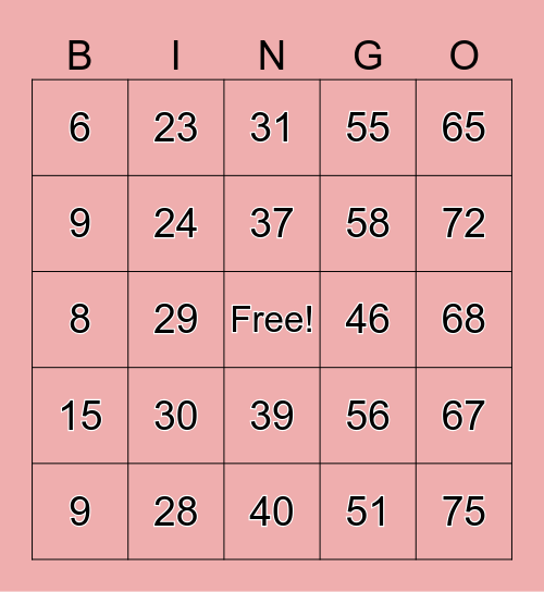 ATHENA Bingo Card