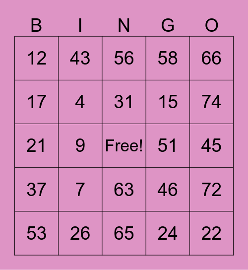 ATHENA Bingo Card