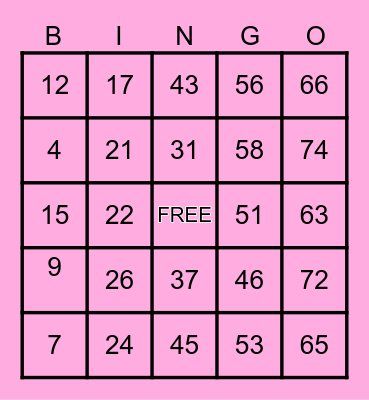 ATHENA Bingo Card