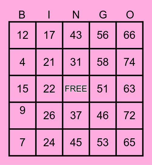 ATHENA Bingo Card