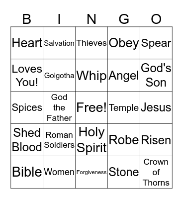 Easter Bingo Card