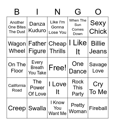 Barbecue Music Day By DJ Dana Bingo Card