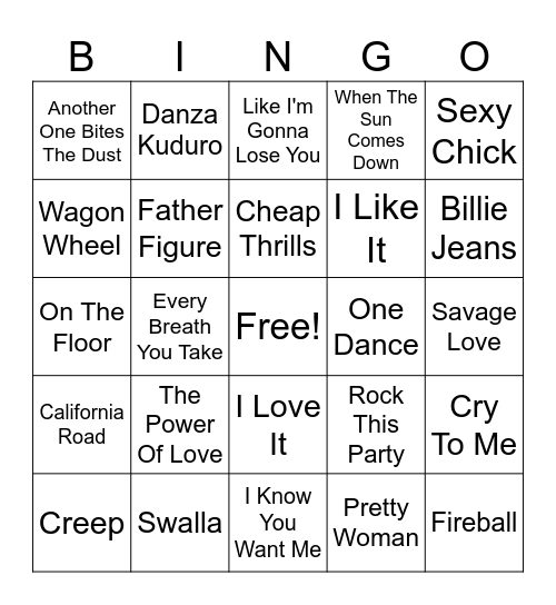 Barbecue Music Day By DJ Dana Bingo Card