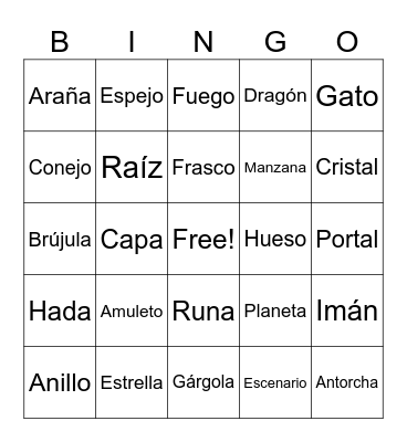 Bingo Mágico Bingo Card