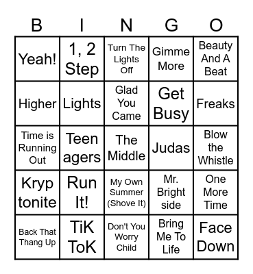 Game 1: Opps, I Bingo Again Bingo Card