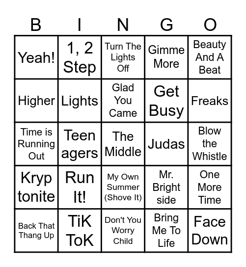 Game 1: Opps, I Bingo Again Bingo Card