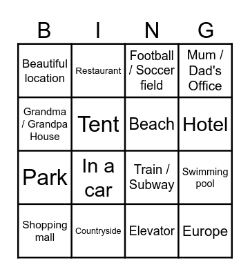 LingoAce Summer teaching spots. Bingo Card