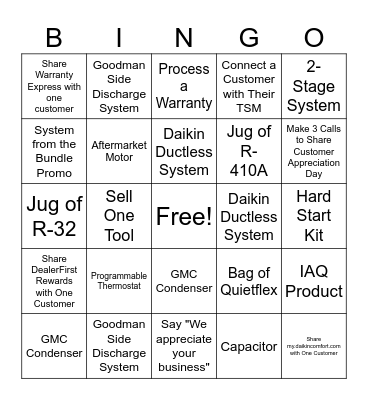 CAD Branch Bingo Card