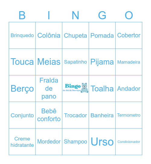CHÁ DO HENRIQUE Bingo Card