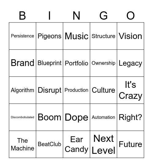 Fireside chat with Timbaland - MT&A Summit 2026 Bingo Card