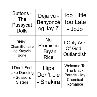 År 2006 Bingo Card