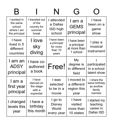 Stamp - Stand - Scan Bingo Card