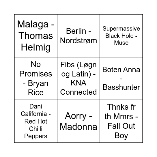 År 2006 Bingo Card