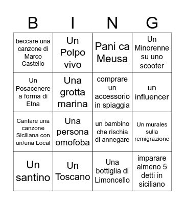 BINGO LORE Bingo Card