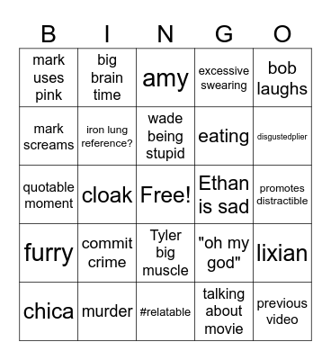 Markimingo Bingo Card