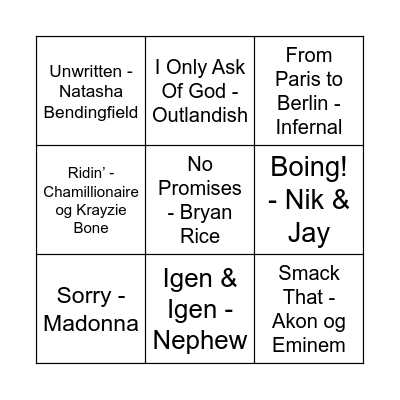 År 2006 Bingo Card