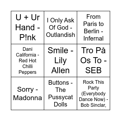 År 2006 Bingo Card