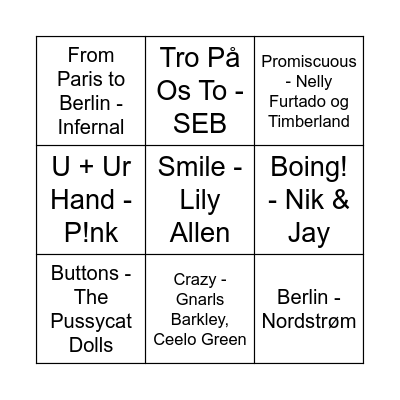 År 2006 Bingo Card