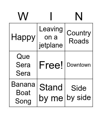 Rosie’s Bingo Card