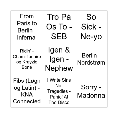 År 2006 Bingo Card