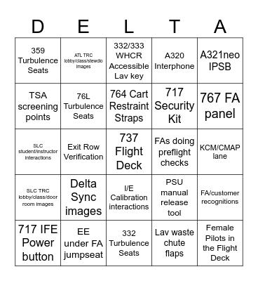 Scavenger Hunt Bingo Card