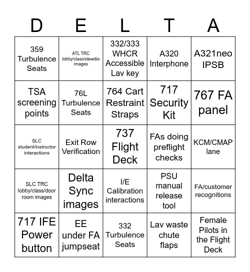 Scavenger Hunt Bingo Card