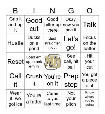 Storm Coach Phrase Bingo Card