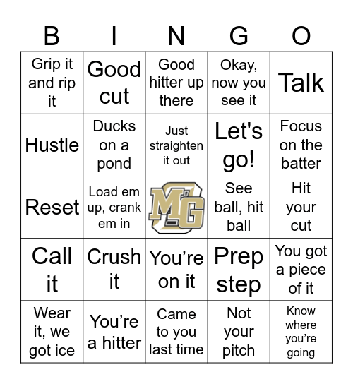 Storm Coach Phrase Bingo Card