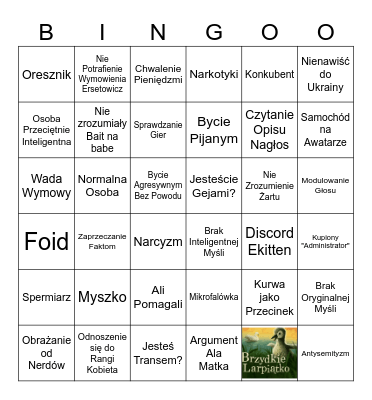 Siusiak Bingo Card